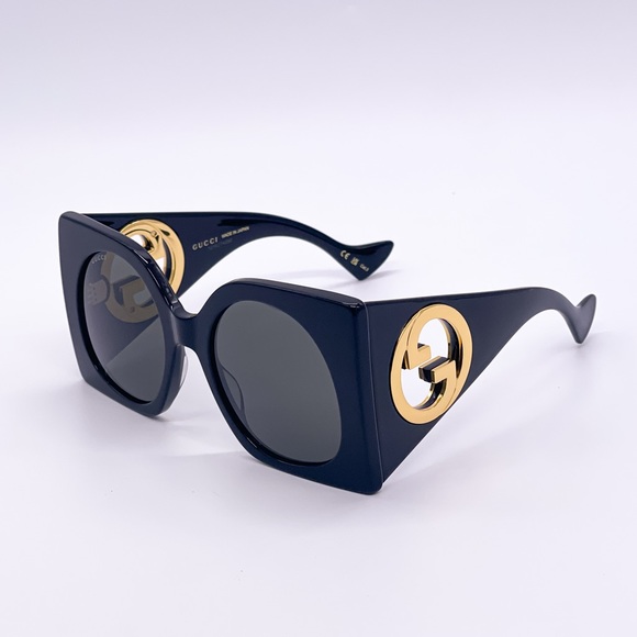 NEW GUCCI GG1254S 001 BLACK WOMEN OVERSIZED SUNGLASSES GUCCI - Picture 7 of 11